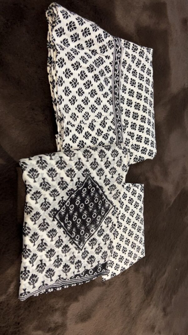 Brijwasin Black and White printed Gopi dress