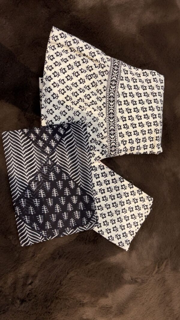 Brijwasin Black and White printed Gopi dress