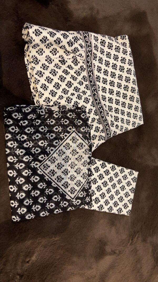 Brijwasin Black and White printed Gopi dress