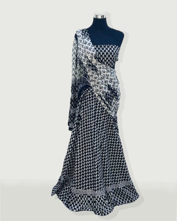 Brijwasin Black and white Gopi dress