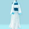 Brijwasin Sky Blue and White Gopi dress