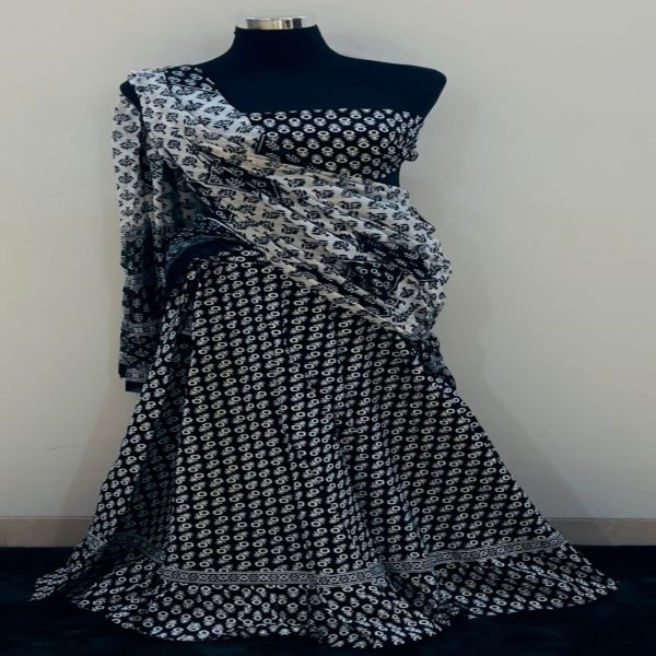 Brijwasin Black and white Gopi dress