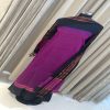 Brijwasin Medium Red Violet and black soft silk suit