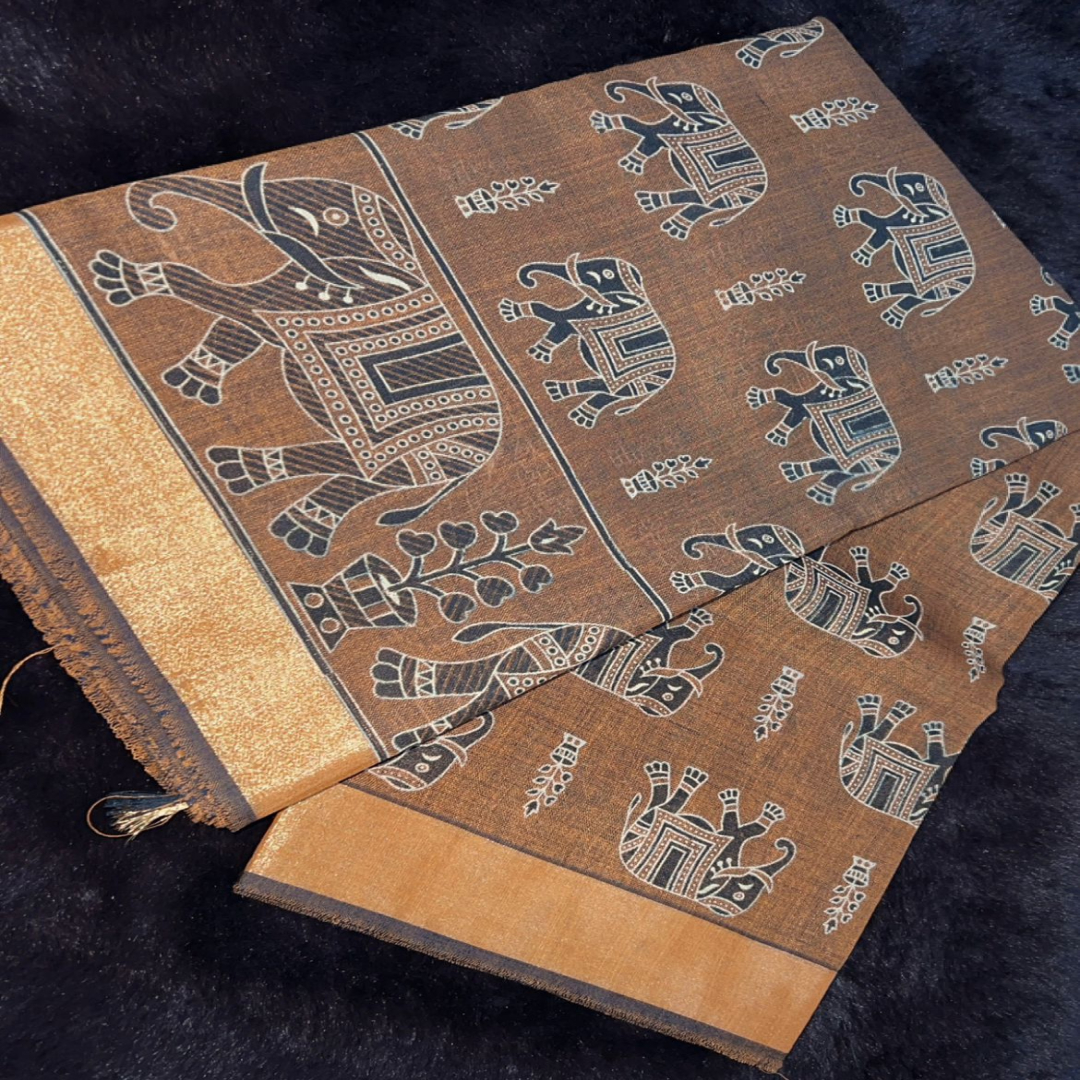 Brijwasin Khadi Cotton Saree - Image 2